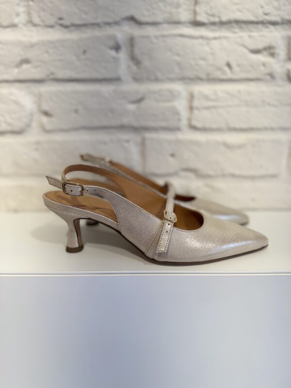 Slingback Escarpin ouvert à talon doré Lalie We do