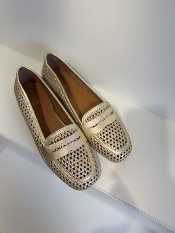 Mocassin Leonie ajouré doré We do