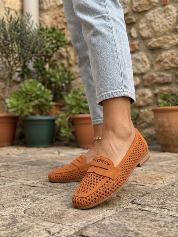 Mocassin Leonie ajouré orange We do