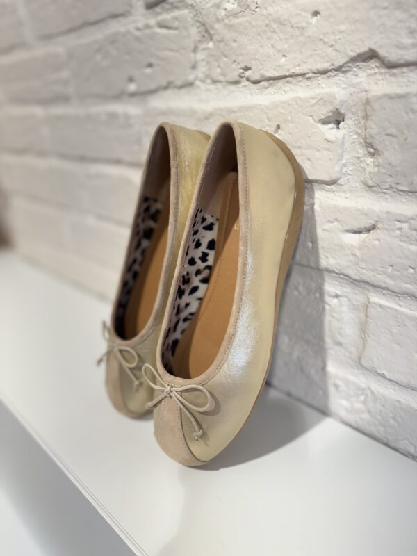 Ballerine Limull doré beige Fugitive